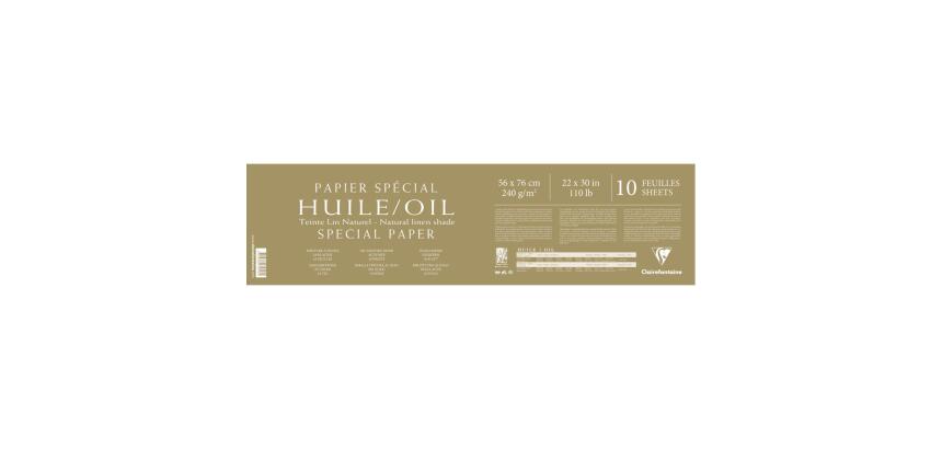 Papier Huile lin naturel paquet 10F 56x76cm 240g
