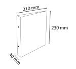Classeur rembordé prolypropylène 2 anneaux 30mm - A5