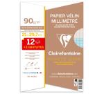 Papier vélin millimétré, A4, pack promo