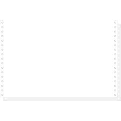 Computer listing paper 1000 NCR white sheets - 2-part micro-perforations 330x8'' - White