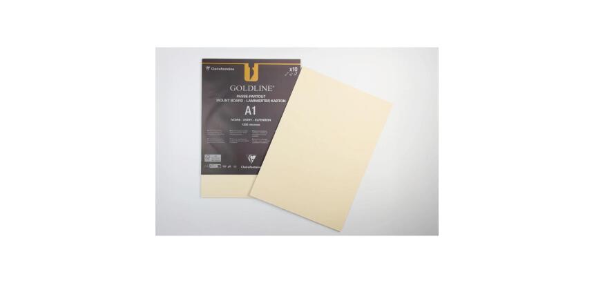 Goldline contrecollé pour passe-partout paquet 10F A1 1,25mm - Ivoire