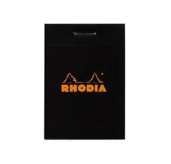 Rhodia Black Head Stapled Pad No10, 5x5 Squared, 52x75 - Black