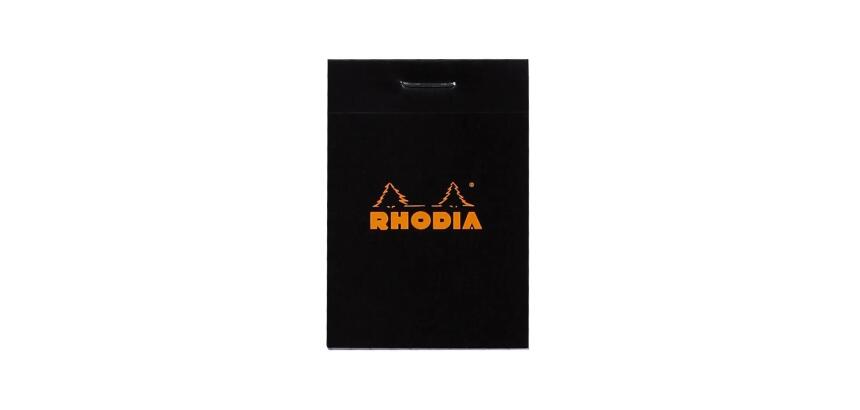 Bloc agrafé N°10 5,2x7,5 cm 80 feuilles petits carreaux 5/5 80 g. - Noir