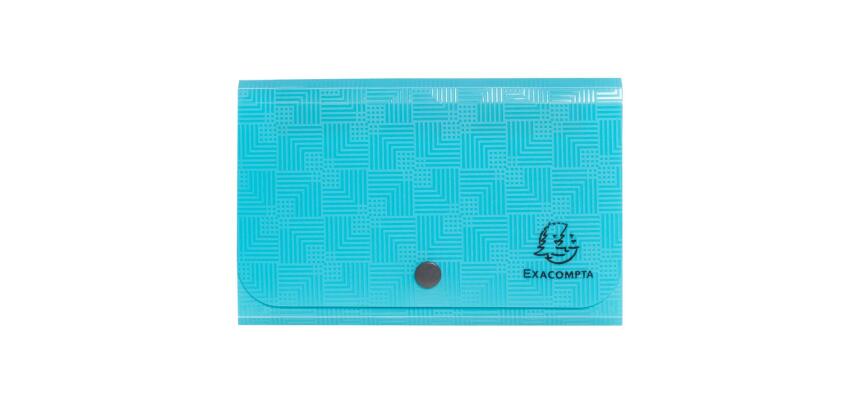 Trieur pocket 6 compartiments en PP recyclé Pop'N Co - Cyan