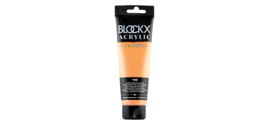 Peinture acrylique fine tube 120ml - Jaune-orange nacré