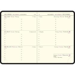 Recharge Agenda de poche La Semaine Planifiée 13 9 x 13 cm Semainier Janvier à décembre 2026