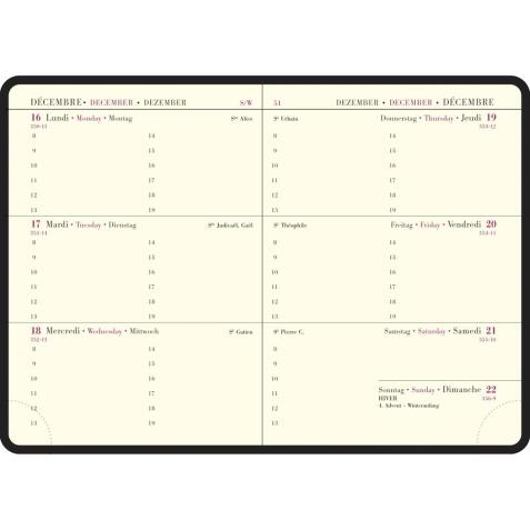 Recharge Agenda de poche La Semaine Planifiée 13 9 x 13 cm Semainier Janvier à décembre 2026