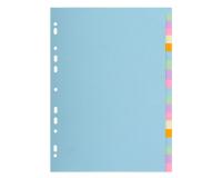 Intercalaires carte pastel 170g Forever 20 positions A4+ - Couleurs assorties pastel