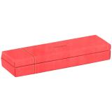 Rhodiarama plumier simili cuir italien 21x5,5x3 cm - Corail