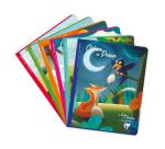 Cahier de poésie piqué 'Les Fables de La Fontaine' 17x22cm 48p grands carreaux + uni Couleur aléatoire - Assortis