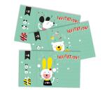 Cartes d'invitation, Animaux - Vert