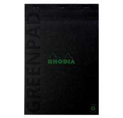 Greenpad bloc agrafé recyclé et recyclable en carte souple 350 g/m2 - N°18 21x29,7 cm 70 feuillets 5/5 - Papier Clairefontaine recyclé 90 g/m2 - Noir - New - Noir