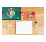 Frida Kahlo, Carnet d'artiste reliure intégrale A5 paysage, 30 feuilles de papier dessin blanc multitechniques 180g