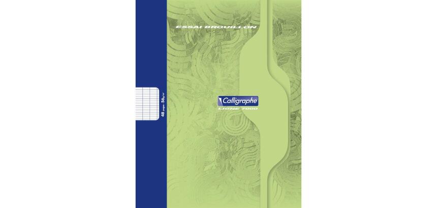 Cahier de brouillon piqué 7000 17x22 cm 48 pages grands carreaux 56 g - Vert