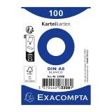 Paquet 100 fiches sous film - bristol uni non perforé 55x74mm - Blanc