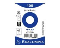 Pak 100 steekkaarten in folie - bristol effen niet geperforeerd - 55x74mm - Wit