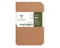 Set de 2 carnets piqués Age Bag 9x14 96 pages uni - Tabac