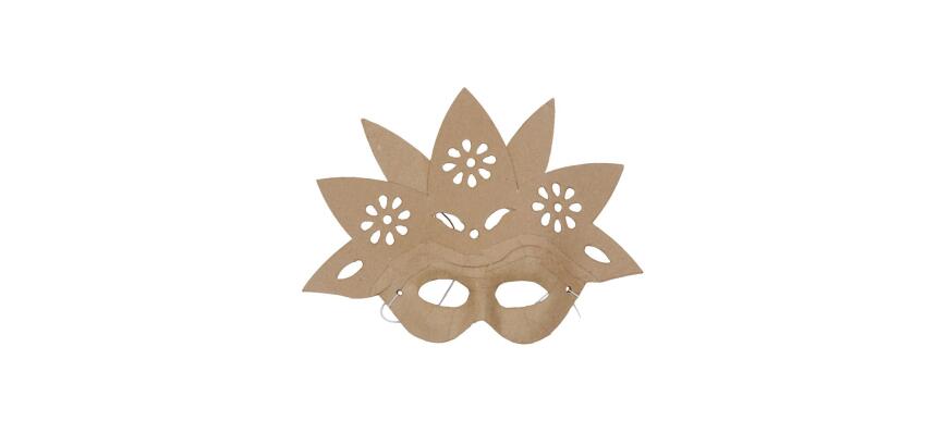 Masque fleur 9x23x22cm - Kraft