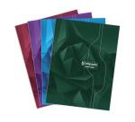 7000, Notitieschrift harde kaft genaaid 24x32cm 144 blad séyès 70g. - Geassorteerde kleuren