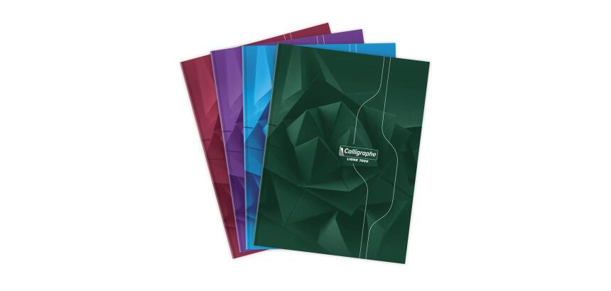 7000, Notitieschrift harde kaft genaaid 24x32cm 144 blad séyès 70g. - Geassorteerde kleuren