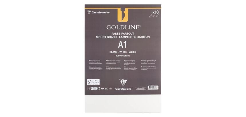 Goldline contrecollé pour passe-partout paquet 10F A1 1,25mm - Blanc