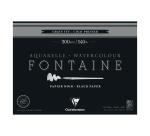 Fontaine Noir bloc collé 4 côtés 15F 30x40cm 300g grain fin