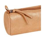 CÉLESTE CUIR Trousse ronde Ø5,5x22 cm Disco Or