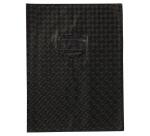 Protège-cahiers grain losange PVC 18/100ème avec porte-étiquette 24x32 cm
