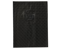 Protège-cahiers grain losange PVC 18/100ème avec porte-étiquette 24x32 cm