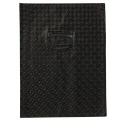 Protège-cahiers grain losange PVC 18/100ème avec porte-étiquette 24x32 cm