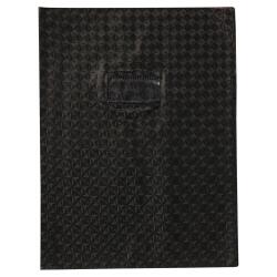 Protège-cahiers grain losange PVC 18/100ème avec porte-étiquette 24x32 cm