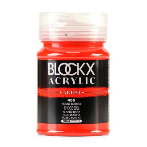 Peinture acrylique fine pot 500ml - Rouge blockx