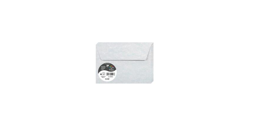 PAPIERS MARBRÉS, Paquet de 20 enveloppes Pollen 114x162mm 120g/m2 - Bleu marbré