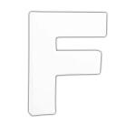 Petite lettre F 12cm - Blanc