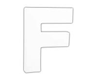 Petite lettre F 12cm - Blanc