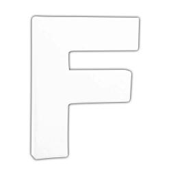 Petite lettre F 12cm - Blanc
