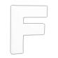 Petite lettre F 12cm - Blanc