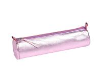 MIROR CUIR Trousse ronde Ø5,5x22 cm Miror Rose