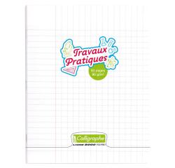 Cahier Travaux Pratiques piqué 8000 POLYPRO 17x22 cm 64 pages grand carreaux + uni 90 g - Incolore