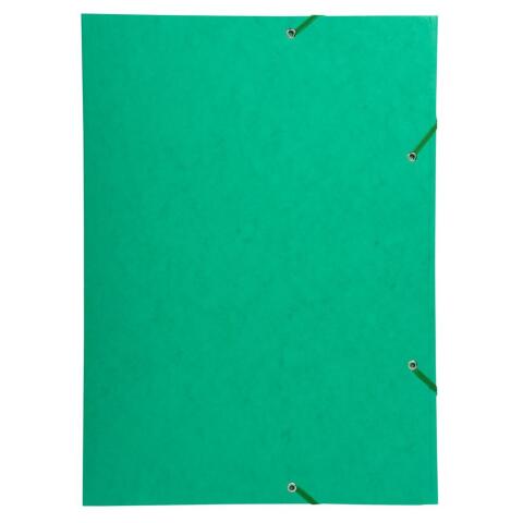 Carpetas con gomas 3 solapas tamaños especiales 600 g/m2 - Verde