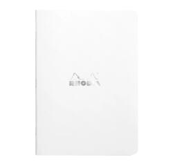 Cahier piqué Rhodia Classic 14,8x21 cm 96 pages ligné non détachables 80g - Blanc