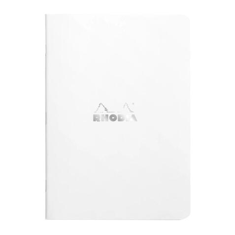 Cahier piqué Rhodia Classic 14,8x21 cm 96 pages ligné non détachables 80g - Blanc