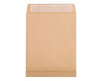 Boite de 250 Pochettes Kraft Brun 24-260x330 mm avec Soufflet de 30 mm - Auto-Adhésives - 120g/m2 - Brun
