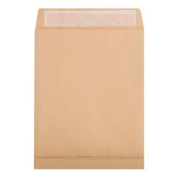 Boite de 250 Pochettes Kraft Brun 24-260x330 mm avec Soufflet de 30 mm - Auto-Adhésives - 120g/m2 - Brun