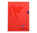 Cahier piqué Mimesys A4 120 pages quadrillé 10x10 + marge couverture polypropylène Couleur aléatoire - Assortis