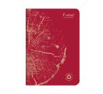 Carnet piqué FOREVER PREMIUM 100% recyclé A5 96 pages ligné papier recyclé blanc 90 g - Rouge brique