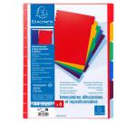 Separadores para carpetas de fundas amovibles - (Nº de separadores: 6) - 24x30,5 cm para A4 MAXI - Colores surtidos