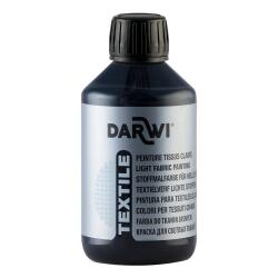 DARWI Flacon de 250 ml de Peinture Textile Opaque - Noir