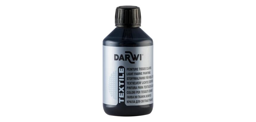 DARWI Flacon de 250 ml de Peinture Textile Opaque - Noir
