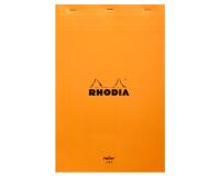 Bloc agrafé Rhodia Yellow N°19 21x31,8 cm 80 feuillets ligné avec marge 80g - Orange